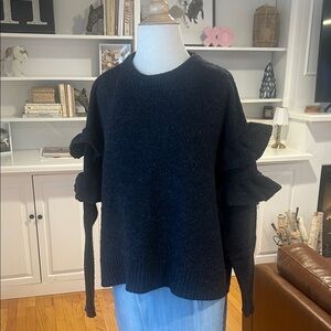 Cinq a sept ruffle sleeve sweater